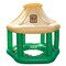 Swim Central 7.5' Cream and Green Tropical Inflatable Swimming Pool Floating Tiki Bar